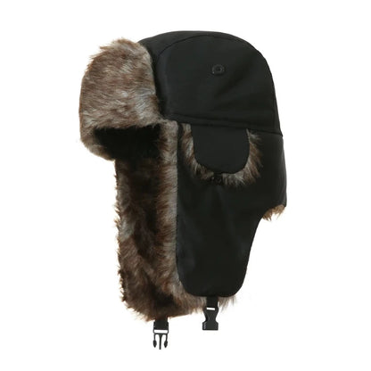 Winter Mens Ushanka Trapper Hat Russian Ear Flap Fur Cap