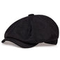 Tweed Peaky Blinders Hat Adjustable Newsboy Cap Herringbone Wool Flat