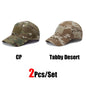 2Pcs Camouflage Baseball Cap Breathable Sun Hat Outdoor Hunting Fishing