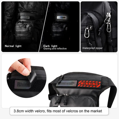 Motorcycle Leg Bag Waist Pack EVA Hard Shell Phone Holder Bum Bag