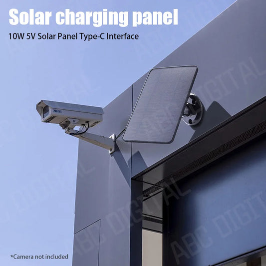 10W Solar Panel for Security Camera Type-C Outdoor Charger 5V