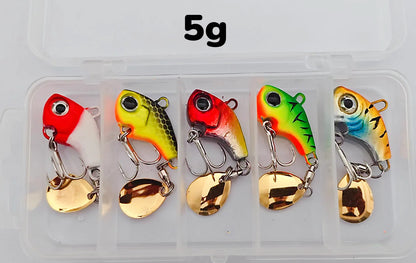 Fishing Lure 5pcs Metal VIB Vibration Bait Spoon Spinner Jig Lures
