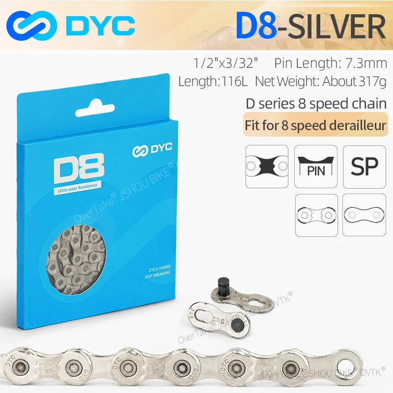 MTB Road Bike Chain DYC 6/7/8/9/10/11/12 Speed Shimano SRAM