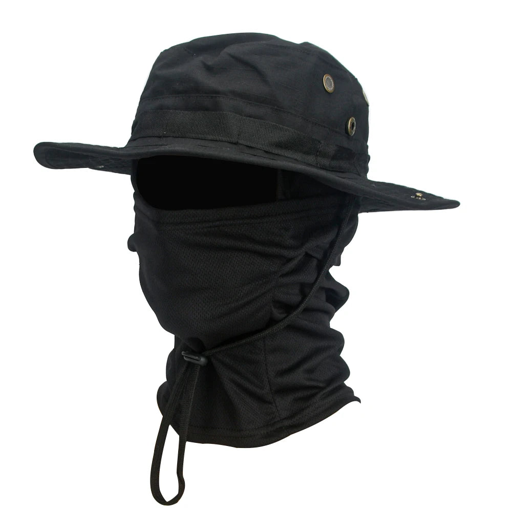 2Pcs Fishing Hat Sun Wide Brim UV Protection Outdoor Cap with Neck Flap