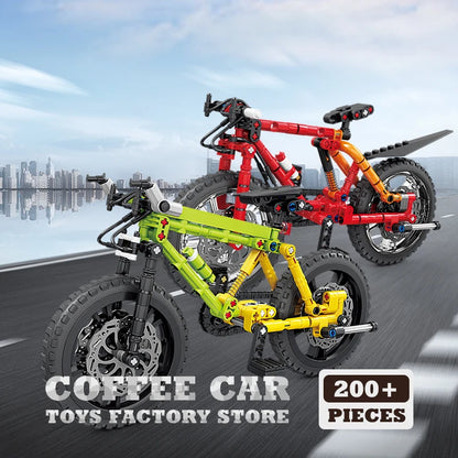Technology Mountain Bike MOC Building Blocks Off-Road Bicycle 3D Model Toy Gift