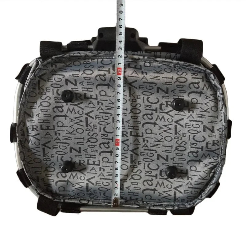 2-in-1 Bike Front Basket Pet Carrier Handlebar Bag Foldable 5KG Load MTB