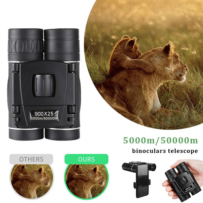 900x25 HD Binoculars FMC BAK4 Optics Portable Long Range Hunting Hiking