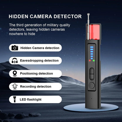 Spy Hidden Camera Detector Anti Bug GPS Tracker Portable Device for Privacy