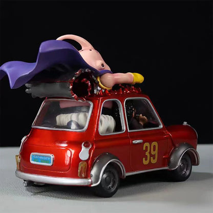 12cm Dragon Ball Z Majin Buu & Mr. Satan Car PVC Figure Collectible Model Toy
