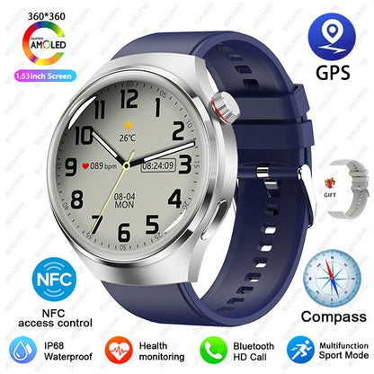 For Huawei GT4 PRO Smart Watch Men Watch 4 Pro AMOLED HD Screen Bluetooth Call GPS NFC Heart rate waterproof SmartWatch 2024 New-EXPROTAS