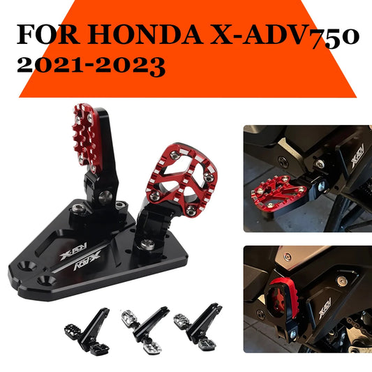 2023 X-ADV Motorcycle CNC Rear Pedal Foot Stand Folding Footrests Passenger FootPegs For HONDA XADV 750 XADV750 2021 2022 2023-EXPROTAS