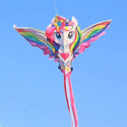 1.4-Meter Foal Kite Easy to Fly for Beginners Colorful Wings Irregular Shape