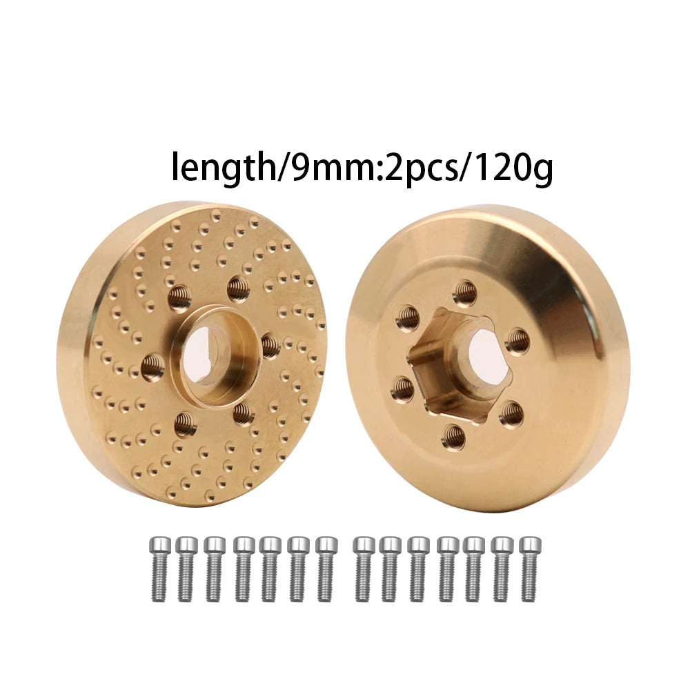 Brass Wheel Hex Hub Adapter for 1.9/2.2 Beadlock RC Crawler Axial SCX10 TRX4 TRX6 - EXPROTAS