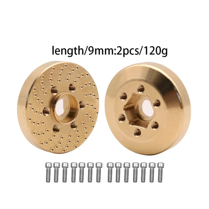 Brass Wheel Hex Hub Adapter for 1.9/2.2 Beadlock RC Crawler Axial SCX10 TRX4 TRX6 - EXPROTAS