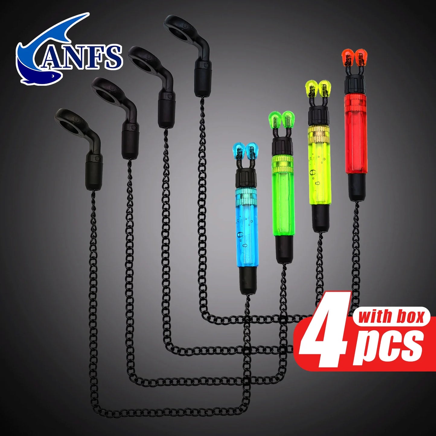 4pcs Fishing Swingers Box Carp Bobbins for Alarm Indicator Equipment