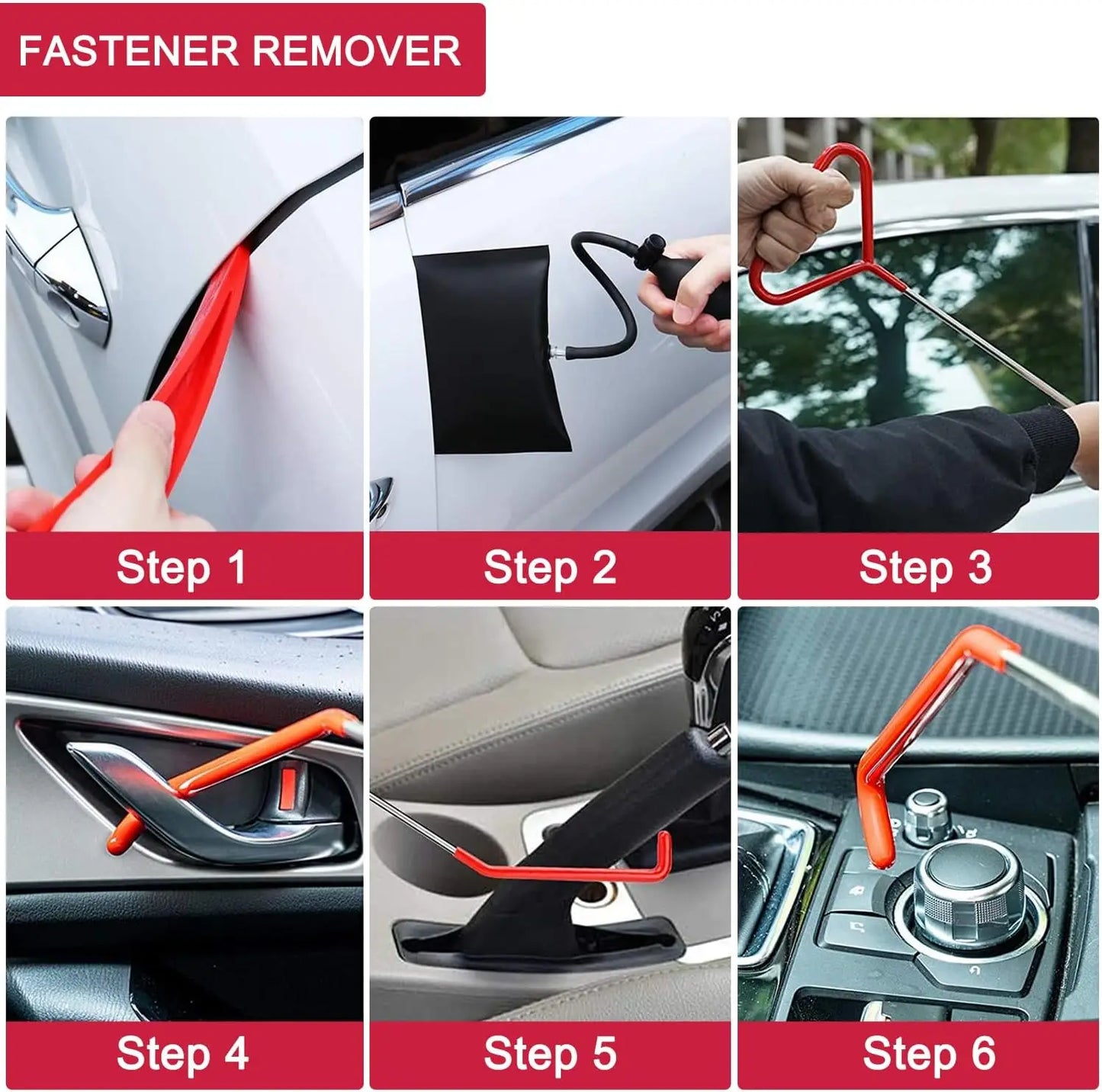 Inflatable Air Pump 21/18PCS Car Door Window Open Fixing Gripper Tools