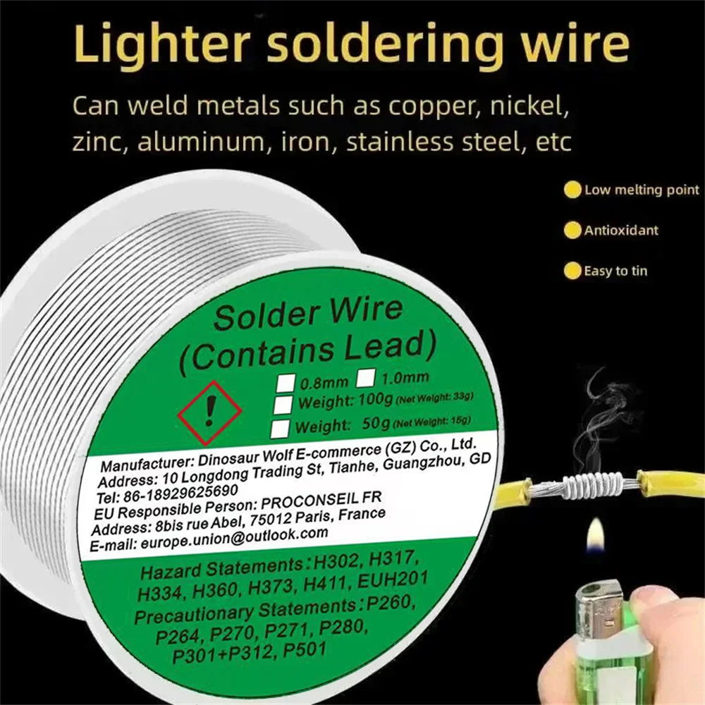 Easy Melt Solder 20g 50g 100g Low Temp Welding Rods Silver Wire Universal