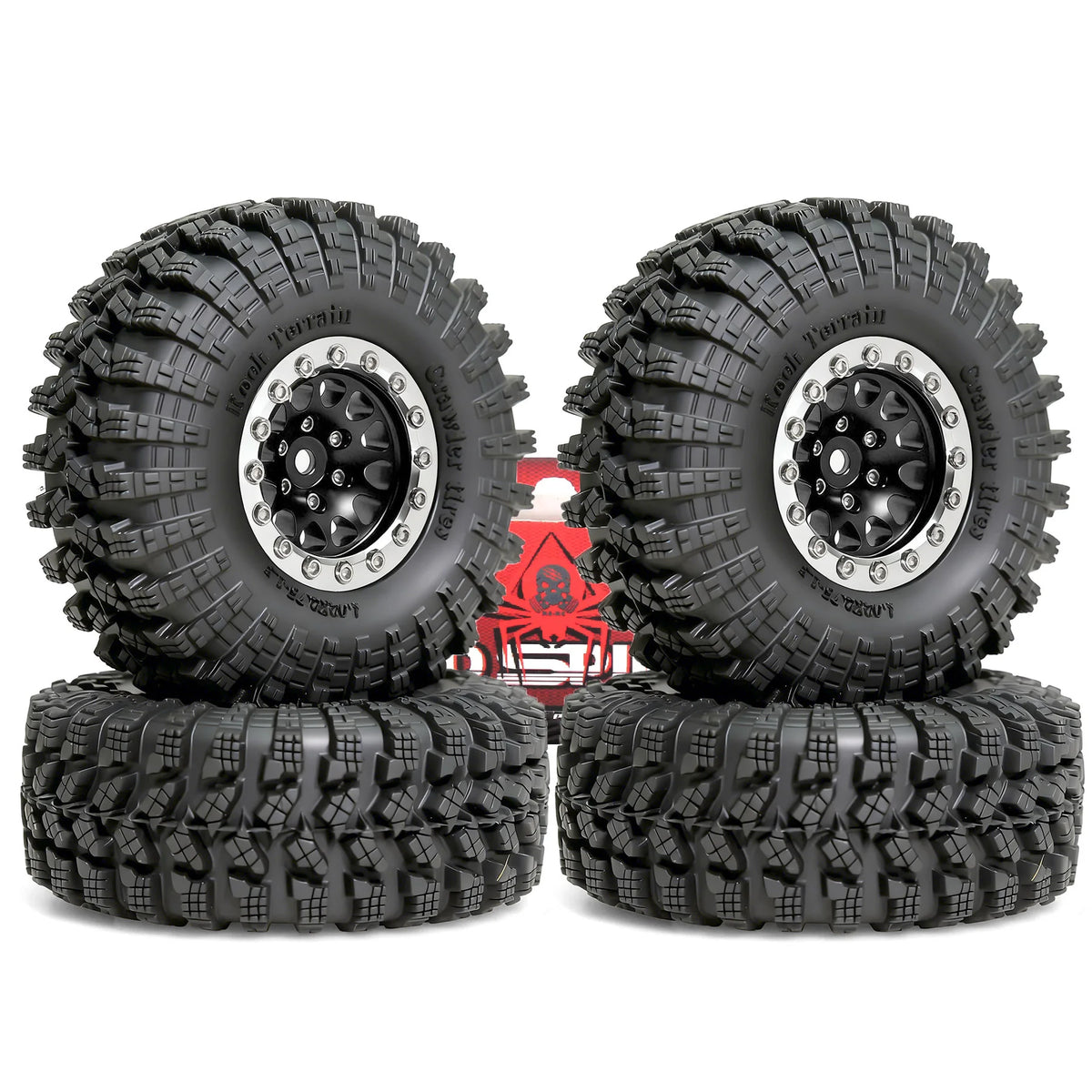 1.3 Beadlock Wheel Tires for 1/18 1/24 RC Crawler SCX24 AX24 TRX4M