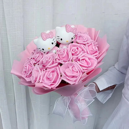 Pooh Bear Bouquet Plush Doll for Wedding Graduation Birthday Christmas