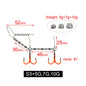 Uv-Active Fishing Hook Soft Bait Swimbait Rolling Swivel Rig #1 #1/0 #2/0