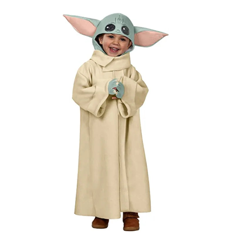 Arrive Cute Yoda Costume for Children 110-120cm Unisex Anime Cosplay