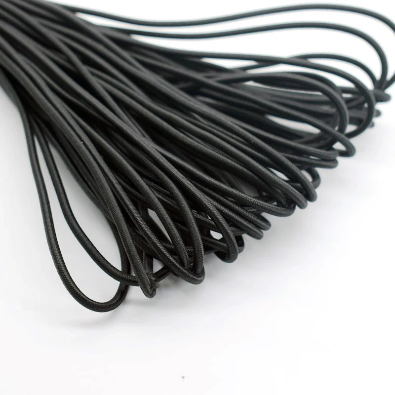 1–5MM Strong Elastic Rope White/Black Rubber Band for DIY Sewing Craft