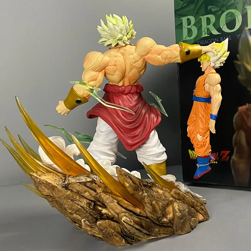 Anime Dragon Ball broly Vs Son Goku Figurine 20cm Gk Pvc Action Figures Statue Collection Model Toy Gifts-EXPROTAS