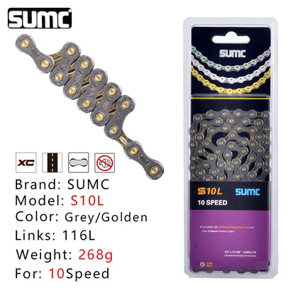 Bike Chain SUMC Half Hollow  116L 9/10/11/12 Speed for Shimano SRAM Campagnolo