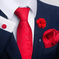 Men's Pocket Square Cufflink Tie Set Wedding Accessories by EXPROTAS
