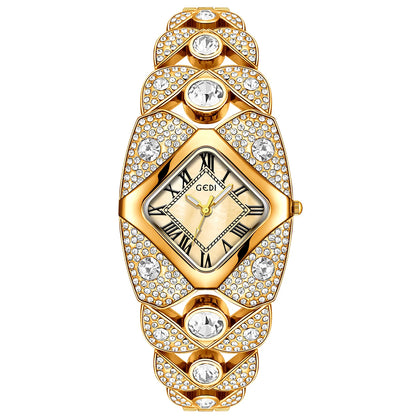 Women’s Luxury Diamond Bracelet Watch 2025 Fashion Waterproof Quartz Wristwatch Gift
