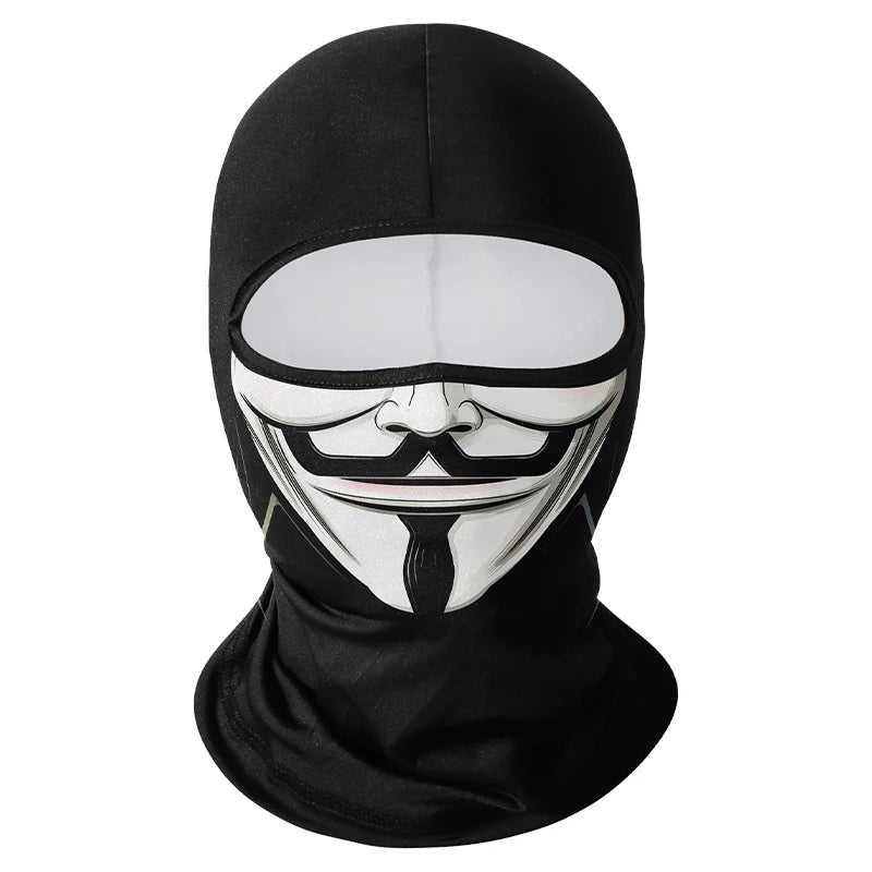 Motorcycle Balaclava Windproof Skull Full Face Mask Neck Liner Ski