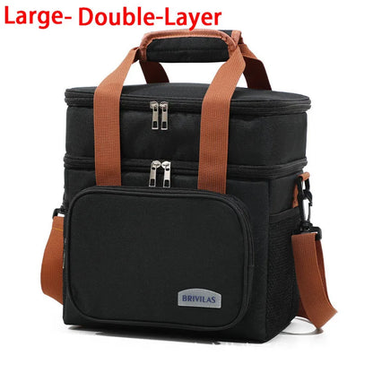 Insulated Lunch Bag Large Thermal Tote Cooler Box for Work Picnic Travel