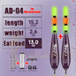 2PCS Rock Fishing Floats 5.2mm Night Light Float w/ Color Change Tail