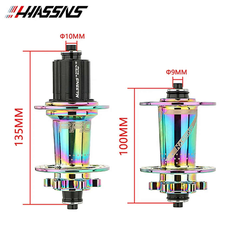 HASSNS PRO7 Hub HG XD MS 32H J-Bend 4 Bearing Freehub for Shimano 8-12 Speed