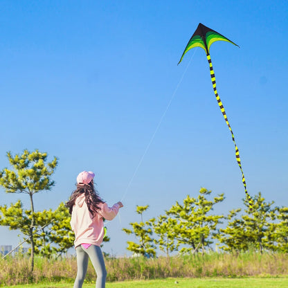 Adult-sized Large Delta-wing Kite with 6-Meter Tail - Easy to Fly