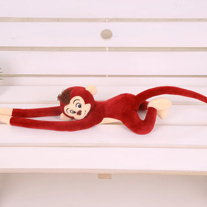 Color Long Arm Plush Monkey Doll Hanging Decorative Toy for Kids