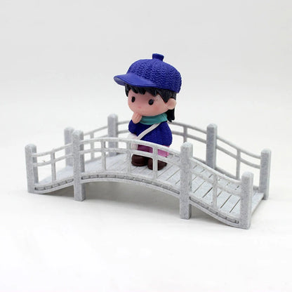 1PC Figurine Fairy Garden Miniature Bridge Ornament for Room Decoration