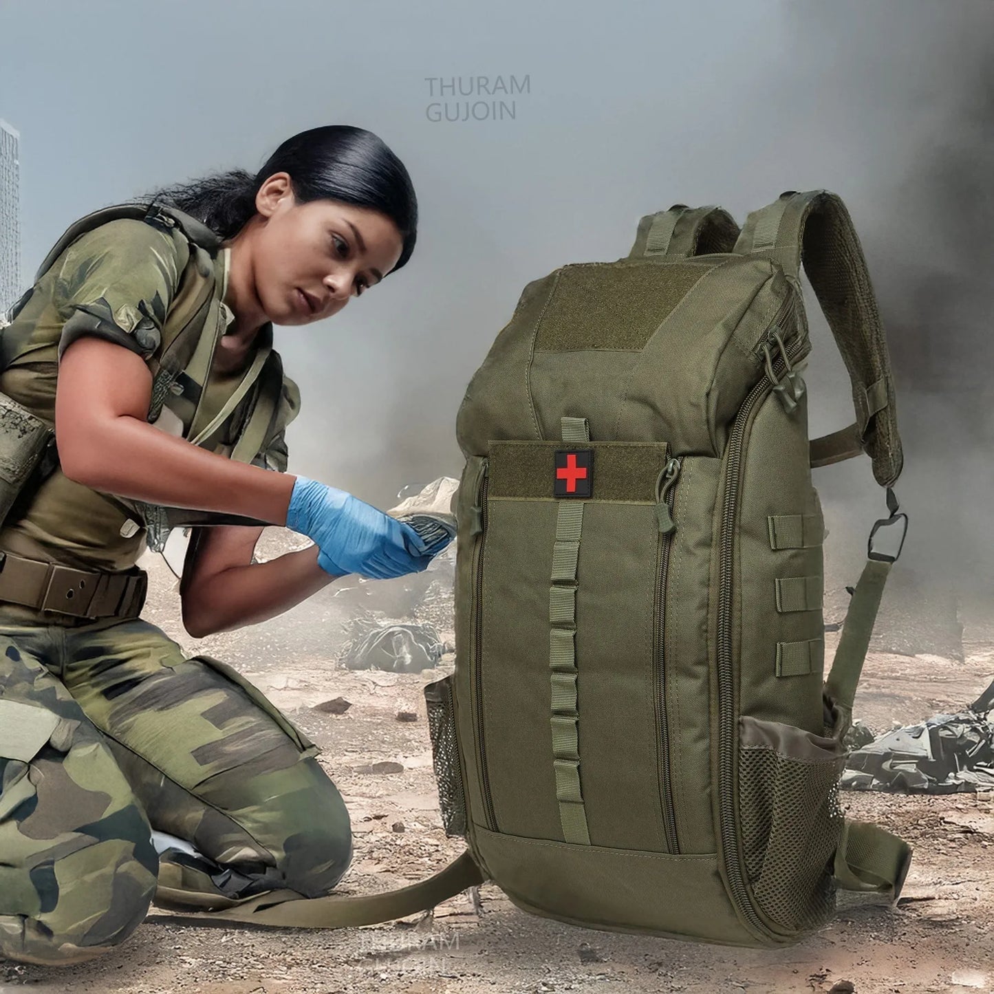 First Aid Bag 40L Tactical Waterproof Medical Outdoor Backpack Camping