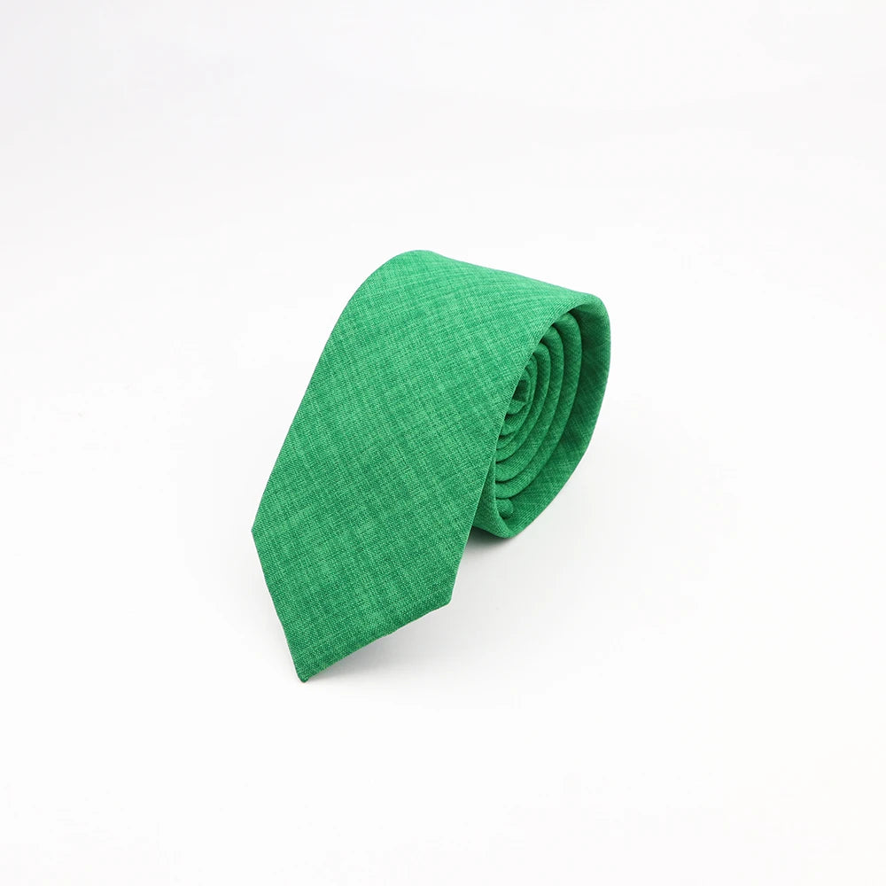 Mens Slim Solid Colour Tie 6.5cm Wedding Party Classic Necktie