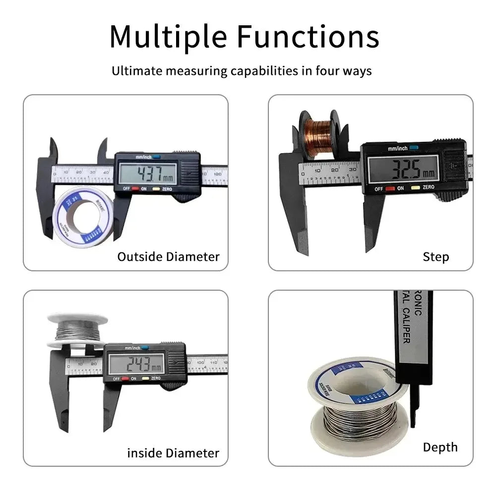 Digital Vernier Caliper 100mm/150mm Micrometer Measuring Gauge LCD Ruler