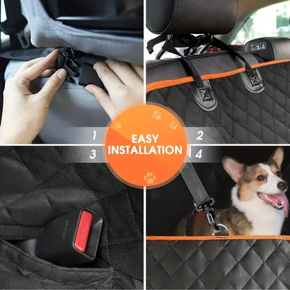 Dog Car Seat Cover Waterproof Non-Slip Hammock Rear Protector for Pets