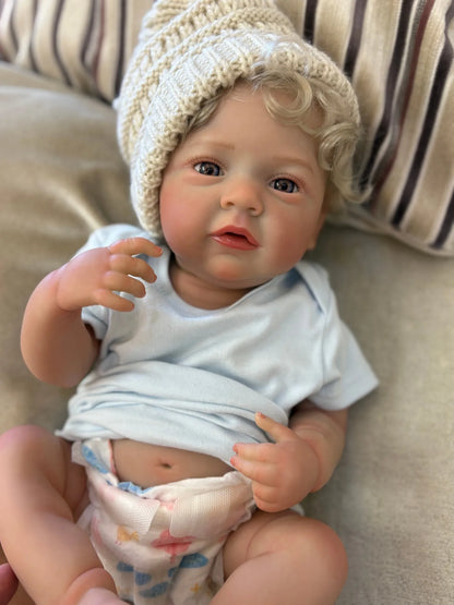 18 Inch Rooted Hair Reborn Baby Doll Boy Girl Washable Vinyl Body Bebe