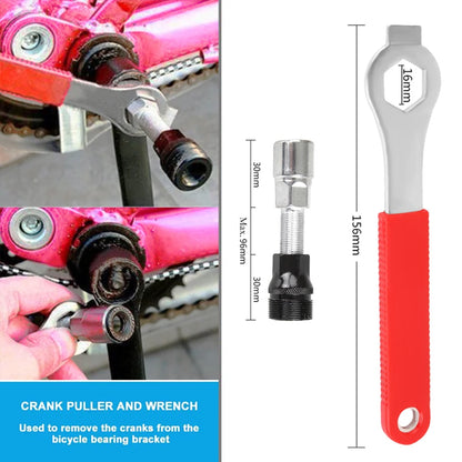 Bike Repair Tool Kit Chain Breaker Crank Puller Flywheel Remover Wrench