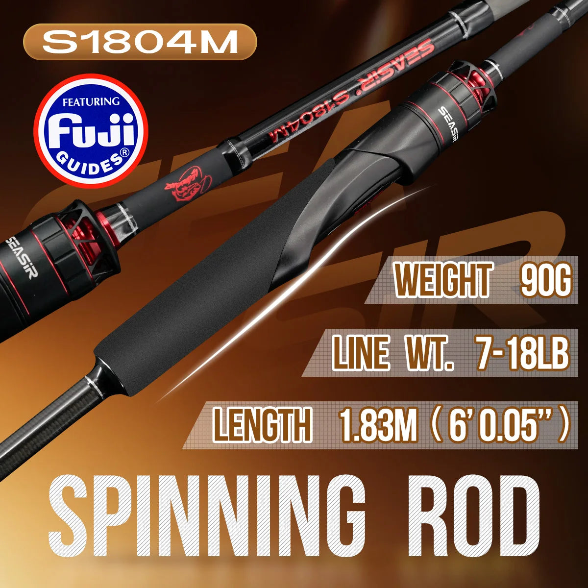 Casting Fishing Rod Heavy Power 1.83M 4-Piece 7-9KG Travel Fishing Gear