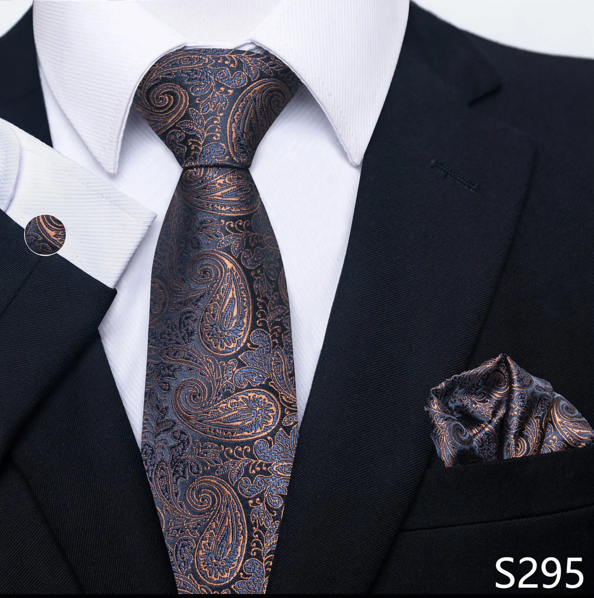 EXPROTAS Tie Pocket Square 8cm Wedding Formal Men’s Accessories