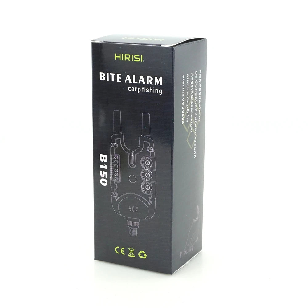 Hirisi Carp Fishing Bite Alarms with LED Light, Adjustable Volume, Tone, Sensitivity Fishing Bite Indicators B150-EXPROTAS