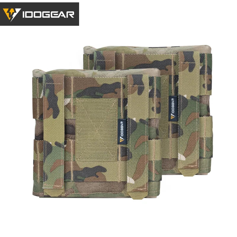 IDOGEAR Tactical Side Plate Pouch For JPC2.0 AVS Vest Molle Hunting Camouflage Side Pouch 35107
