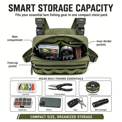 Fishing Waist Bag Waterproof Outdoor Tackle Pack for Hiking Camping