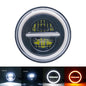 7" LED Headlight w/ DRL Angel Eyes for Harley Honda Yamaha Jeep H4