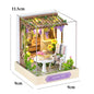 DIY Wooden Dollhouse Christmas Lodge Miniatures with LED Lights Assembly Model Gift - EXPROTAS